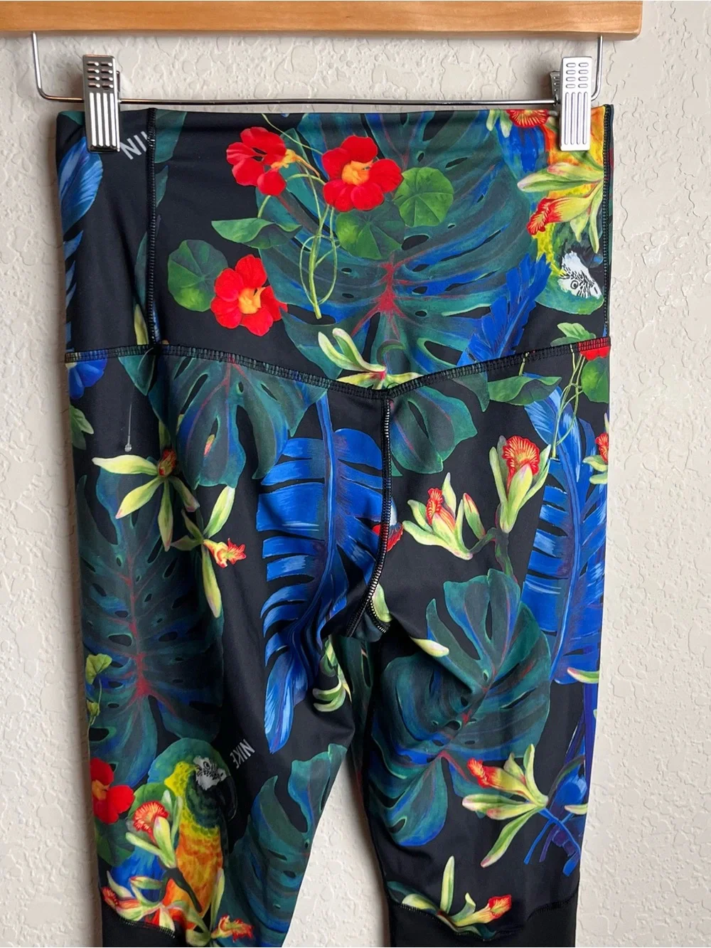 Nike Power 7/8 Training Tights Leggings Small S Tropical Floral Mesh Women’s
